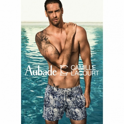 Aubade Men Maillot de Bain X Camille Lacourt Carpe Bleu