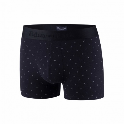 EDEN PARK Boxer / Shorty E201E88 Noeud Papillon rose Fond Noir - Marine