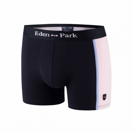EDEN PARK Boxer / Shorty E644E90 Marine Bande ROSE - MARINE