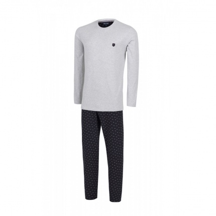 Eden Park Pyjama long E501E76 Noeud Papillon Gris