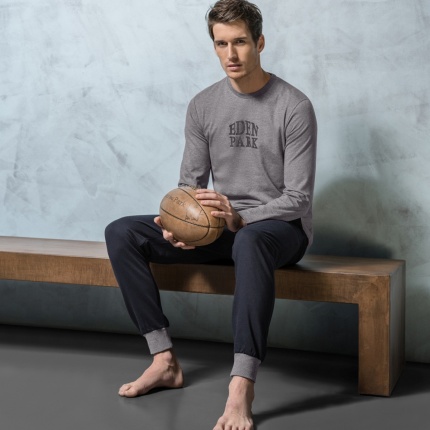 Eden Park Pyjama long E501F20 Gris Mlang