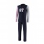 Eden Park Pyjama long E502E26 Bleu Marine Manches grises et roses